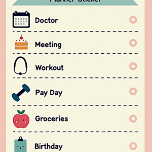 Planner Stickers - Sheet v5